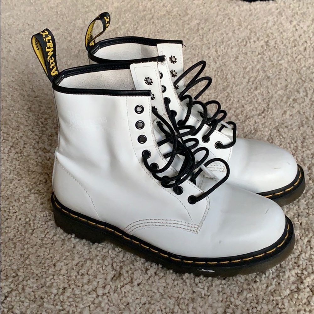 Dr. Martens 1460 white combat boots